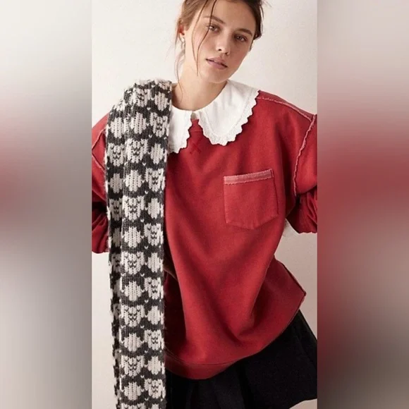 NWT FREE PEOPLE WE THE FREE WALLACE PULLOVER SWEATSHIRT - Picture 2 of 5